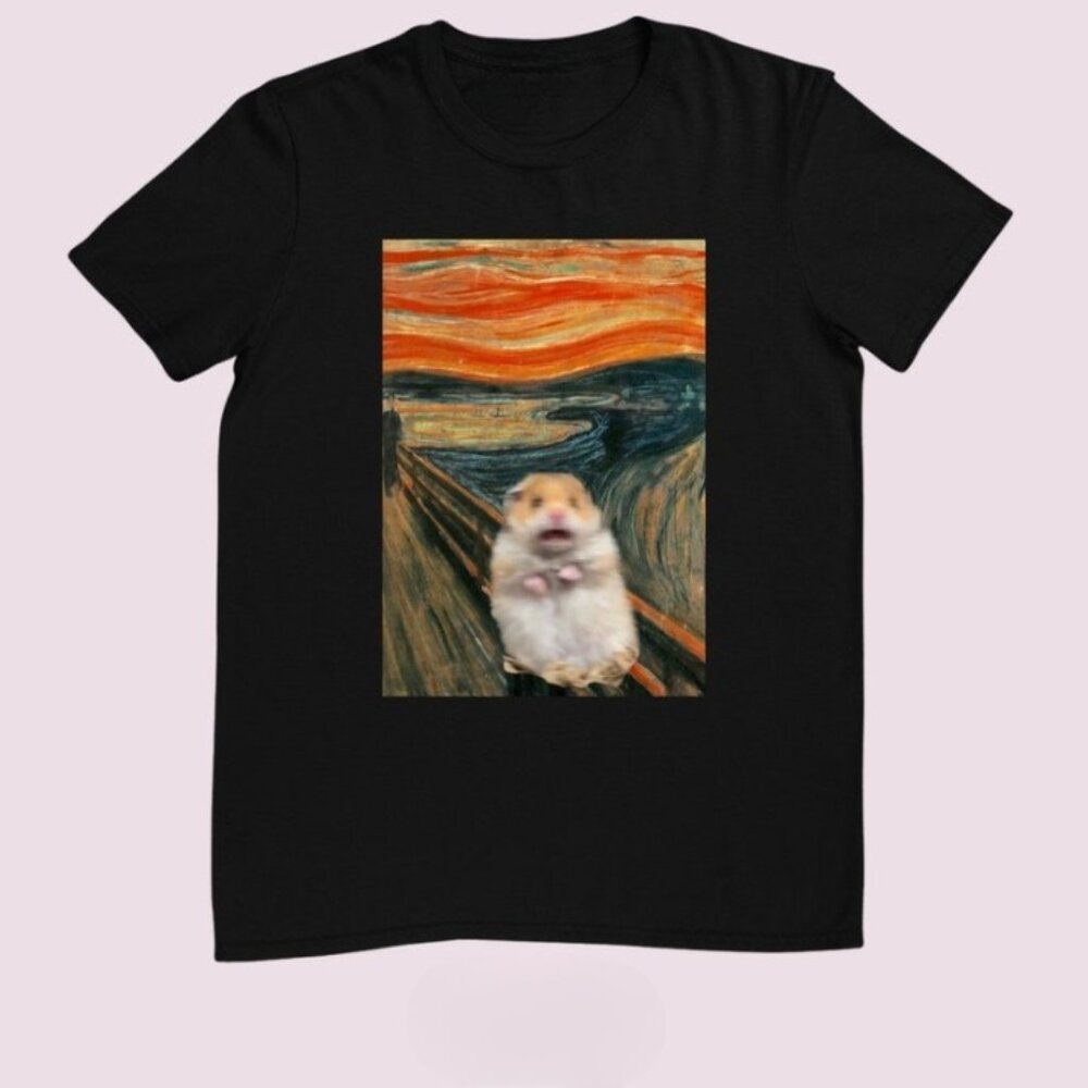 Scared Hamster Meme Shirt, Funny Tshirt, Parody Shirt